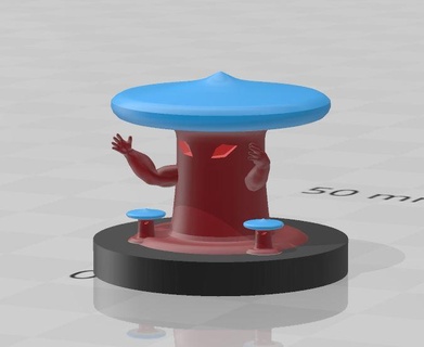 mushroom man yugioh dungeon dice monsters says ddm 3d print model - Mito3D