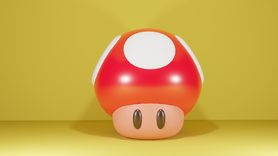 mushroom mario bros Home decoration toy 3d print model - Mito3D