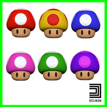 fungo Mario bros toyart gioco luigi rospo super snes portachiavi funko pop ps5 xbox nintendo 3d print model - Mito3D