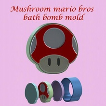 Pilz Schimmel Bad Bombe solide Shampoo Formen Drücken Mario bros Spiel 3d print model - Mito3D