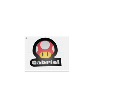 mushroom samelayer name gabriel super mario 3d print model - Mito3D