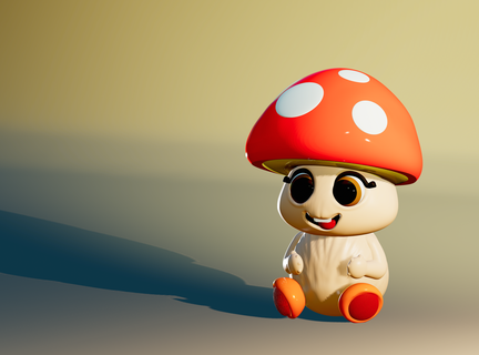 cogumelo brinquedo pequeno filestl model3d print3d Bosco animais desenho animado stl 3d print model - Mito3D
