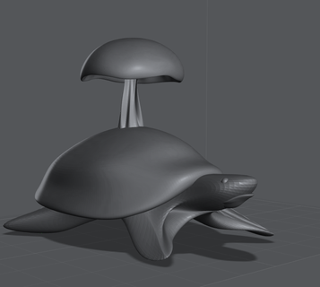mantar kaplumbağa hayvan fantastik 3d print model - Mito3D