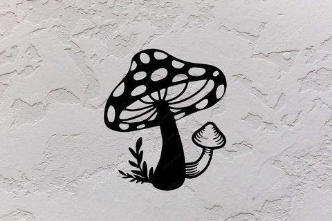 cogumelo parede decoração casa fungo tabela arte resumo minimalista 3d print model - Mito3D