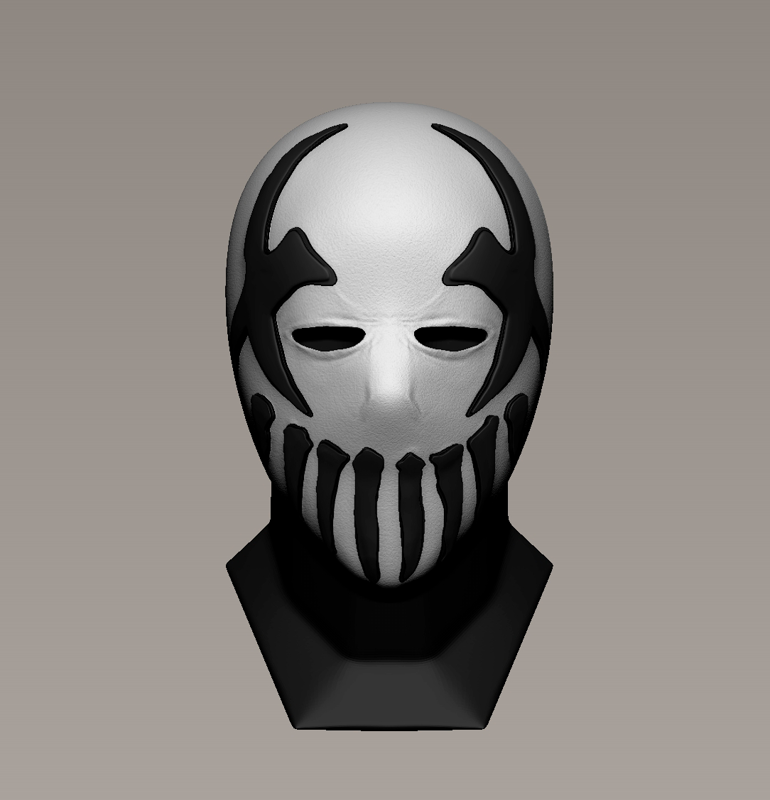 fungo maschera cosplay metallo viso 3D print model - Mito3D