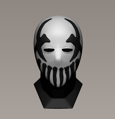 tête champignon masque cosplay métal visage 3d print model - Mito3D
