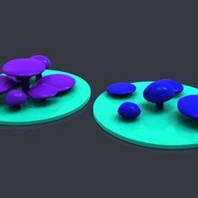 mushrooms gadget star wars art toy plant nature scifi deco mushroom mario 3d print model - Mito3D