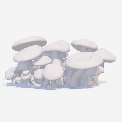 cogumelos arte 3d modelo fungos realista digital escultura floresta decoração orgânico formas natureza cogumelo projeto fantasia poli impressão botânico comestível caprichoso jogos ativos venenoso nature inspired 3d print model - Mito3D