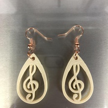 music fashion earring earrings pendant pendants musical note love classy idealab holidays celebrate jewelry 3d print model - Mito3D