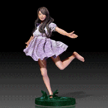 music box dancing girl -hd stl vrml color format included -cute female-3d print model -stl -3d asian cute ballerina female beautiful graceful figure dance hd 3d print model - Mito3D