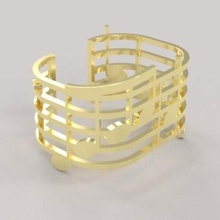 musique bracelet bijoux le les notes stave musicales joyau la portée de remarque 3d print model - Mito3D