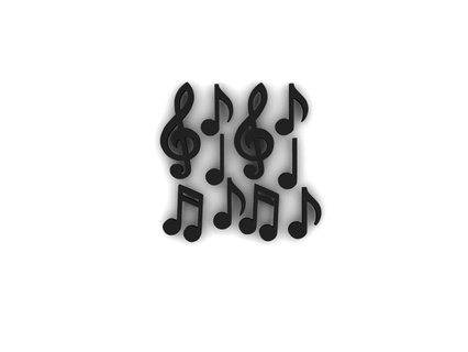 music note music note art sing song pendent  3d print model - Mito3D