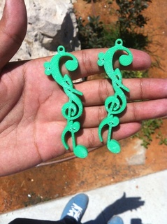 music note necklace jewelry 3d print model - Mito3D