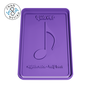 music notes 4 - cookie cutter fondant polymer clay pastry baking play-doh birthday stamp educational crotchet rest treble clef beat 3d print model - Mito3D
