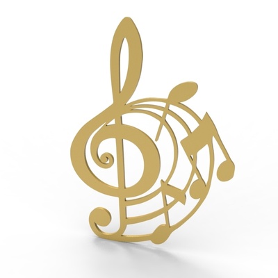 musik anmerkungen zuhause haus dekor logo dekoration hinweis design 3d print model - Mito3D