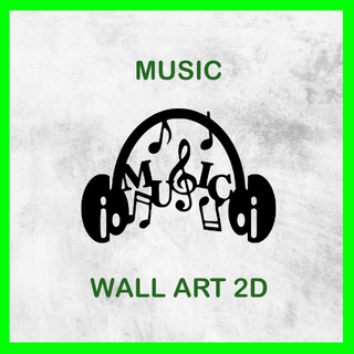 música pared Arte 2d mural habitación deco decoración inspiración diseño canciones hombre cavernas partido divertido canto 3d print model - Mito3D