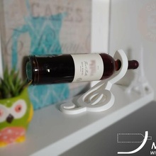 music wine holder treble clef floating bottle 3d printed personalized modern decor housewarming christmas perfect gift ideas 3d print model - Mito3D
