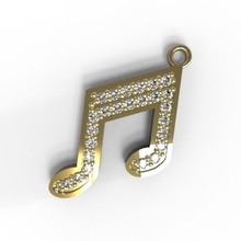 müzikal Not mücevher kolye yüzükler Aksesuarlar stl 3d print model - Mito3D