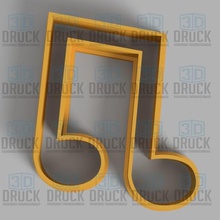 note de musique - à l'emporte-pièce la maison remarque musicales personnel cookie cutter musica biscuit 3d print model - Mito3D