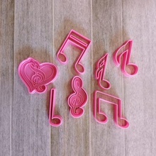 musical note cookie cutter kit x7 pack notes music cutting cookies moulds stamps design fondant mass kitchen drawing cutters marker seal 3d print model - Mito3D