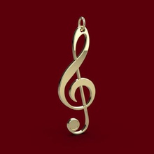 musical note pendant jewelry beautiful music 3d print model - Mito3D