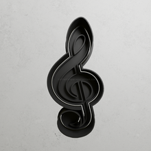 musical note treble clef cookie cutters cutter moulds music 3d print model - Mito3D