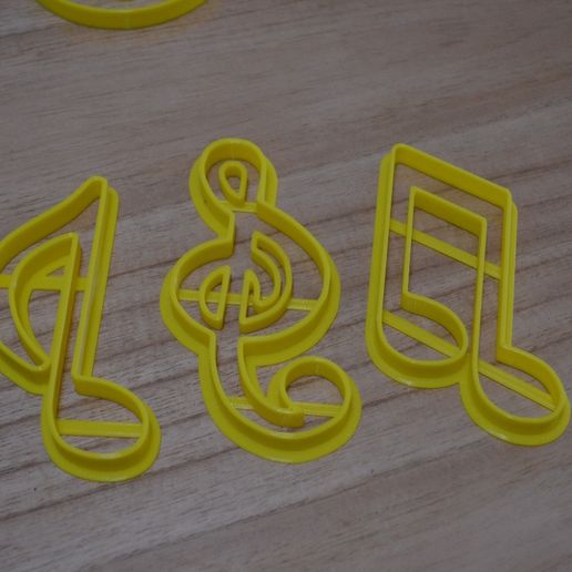 musicale Appunti frese attrezzo taglio biscotto taglierina massa torta cupcakes Fai 3d reposterie porcellana argilla fondente forno 3D print model - Mito3D