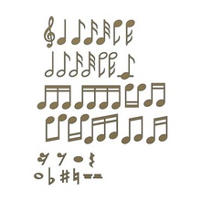 des notes de musique les symboles personnages 3d pour imprimer le modèle divers la clef musicales tune son mélodie aigus basse plat double croche huitième crotchet trimestre minim semibreve caractère ornement art signes logos 3d print model - Mito3D