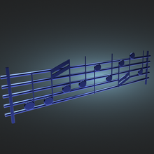 müzikal notlar 3d print model - Mito3D
