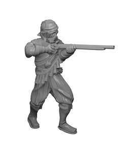 musketeer 2 polish xvii noble thirty years' war polish-lithuanian commonwealth sabre musketeers cossacks 3d print model - Mito3D
