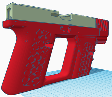 mussy zero g19 blaster remix frame glock receiver props accessories cosplay costume 3d print model - Mito3D