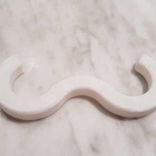 mustache - better radiator hook home bathroom accessories 3d print model - Mito3D