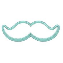 mustache cookie cutter fathers day fondant 3d print model - Mito3D