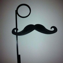 mustache monocle stick fashion costume facial hair jewelry moustache toy wearable 3d print model - Mito3D
