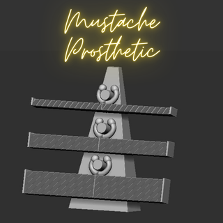 mustache prosthetics 3d print model - Mito3D