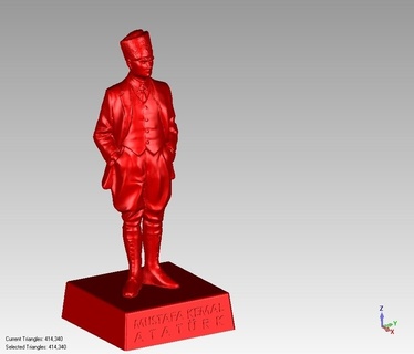 mustafa kemal atat rk ataturk 3d sculpture trk turkish scans replicas 3d print model - Mito3D