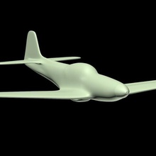 mustang p-51 art warbird avion 3d print model - Mito3D