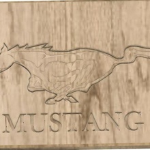 mustang logo gué 3d print model - Mito3D