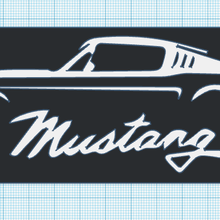 mustango 3d print model - Mito3D