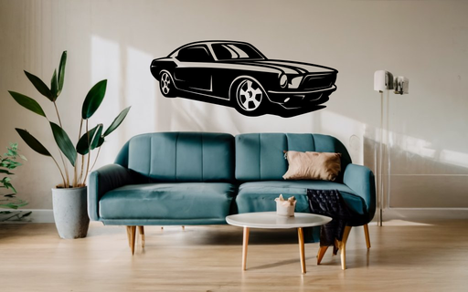 Mustang Kunst Ford Wandgemälde Mauer 2d 3d Dekoration 3d print model - Mito3D