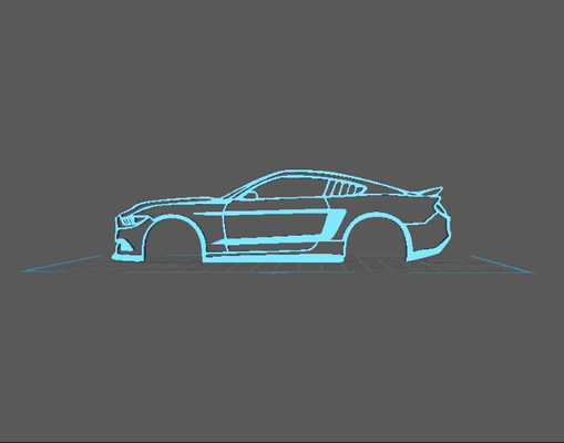 mustang gt sanat ford amerikan araba siluet 3d model baskı verim zarafet toplamak tasarım hediye 3d print model - Mito3D