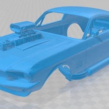 mustang 67 sobrealimentado imprimible cuerpo del coche juego sobrealimentados ranura scalextric tamiya rc radio hobby de control shell miniz rastreador la deriva 1-10 1-14 1-18 1-24 1-32 3d print model - Mito3D