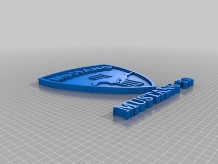 mustang distintivo segni loghi 3d print model - Mito3D