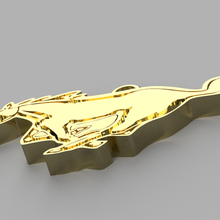 mustang cavallo pendente squillare oro platino argento gioielleria gioiello 3d print model - Mito3D