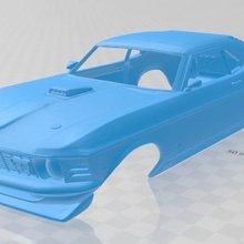 mustang mach 1 imprimable corps de la voiture jeu fente le système scalextric sport shell rc radio surveillance passe-temps tamiya miniz 1-10 1-32 1-18 1-24 1-14 1-12 3d print model - Mito3D