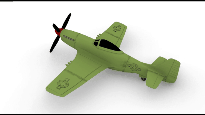 mustang p51 ca 17 18 savaş uçak minyatürler araçlar ww2 oyunları uçağı dünya ölçek taramak kopya koleksiyon mücadele 3d print model - Mito3D