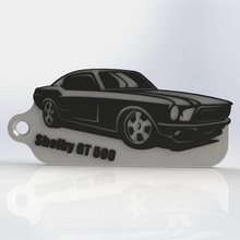 mustang Shelby gt 500 moda chave anel argolas vau carro carros 3d print model - Mito3D