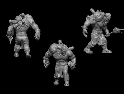 mutante brigão bruto necromunda sintonizador jogos 3d print model - Mito3D
