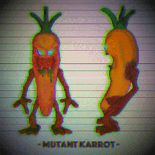mutante karrot juego Zanahoria verdura 3d print model - Mito3D