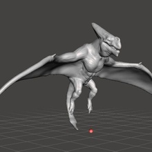 mutante pteromonstro figura modelo animal criatura dnd 3d print model - Mito3D